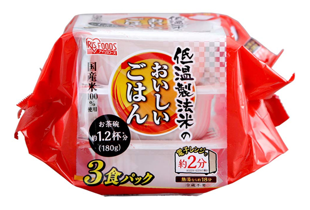 低温製法米のおいしいごはんパックごはん 国産米角型 180gX3